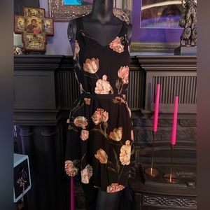 Black Floral Sun Dress